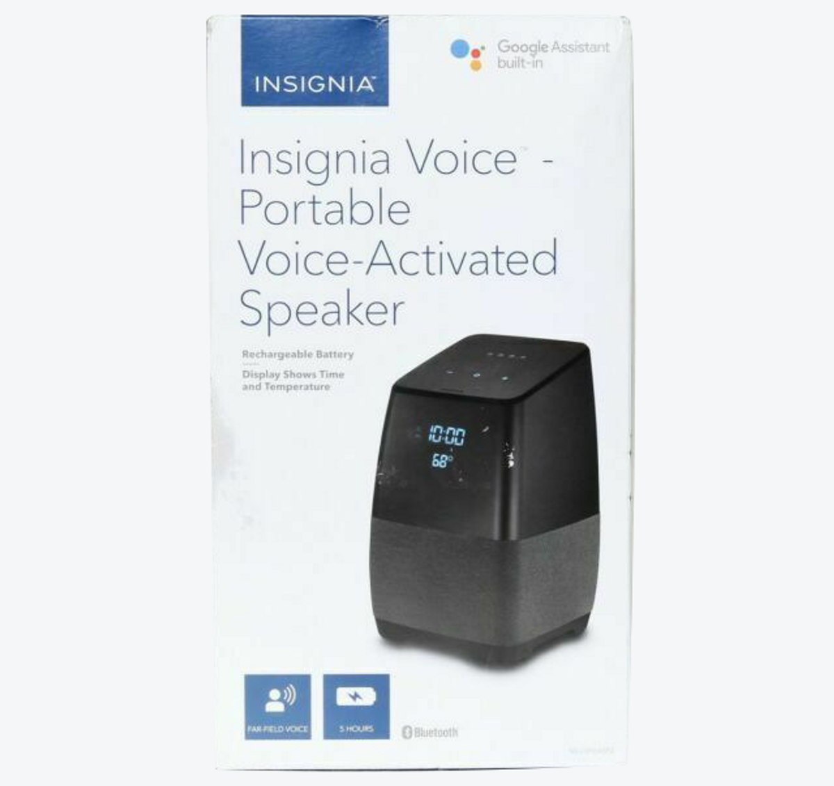 Insignia NS-CSPGASP2 Voice Smart Portable Bluetooth Speaker with the Google Assistant built in - Gray/Black