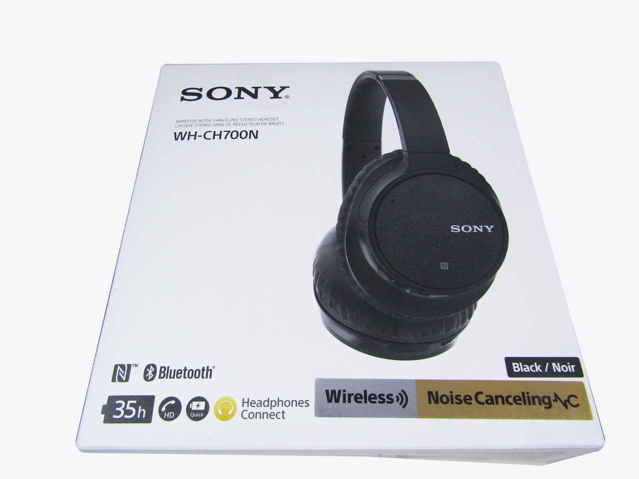 Sony Noise Cancelling Headphones WHCH700N: Wireless Bluetooth Over the Ear Headset with Mic for phone-call and Alexa voice control - Black LN