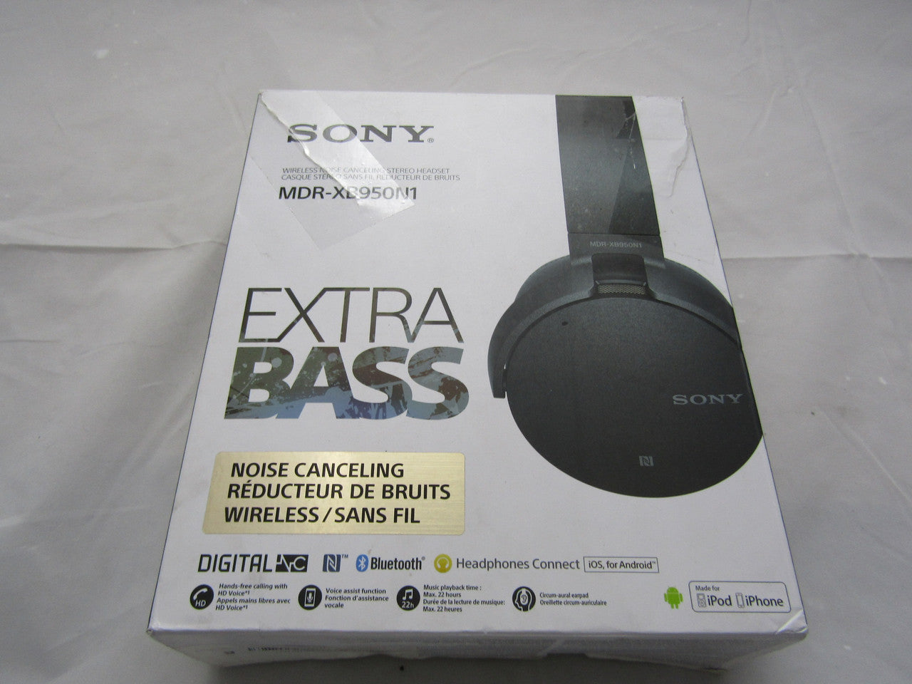 Sony XB950N1 Extra Bass Wireless Noise Canceling Headphones, Black VG
