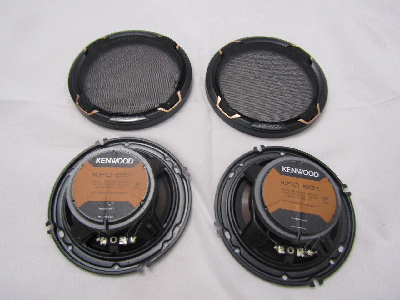 Kenwood KFC-651 6-1/2" 2-Way Car Speaker Black VG