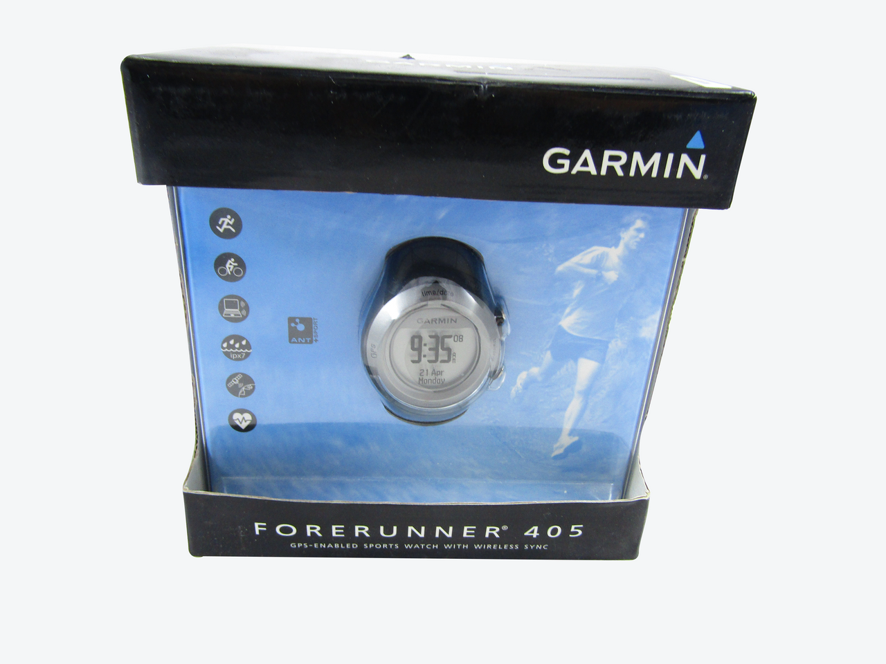 Garmin Forerunner 405 Wireless GPS-Enabled Sport Watch with USB ANT Stick and Heart Rate Monitor (Black)  LN