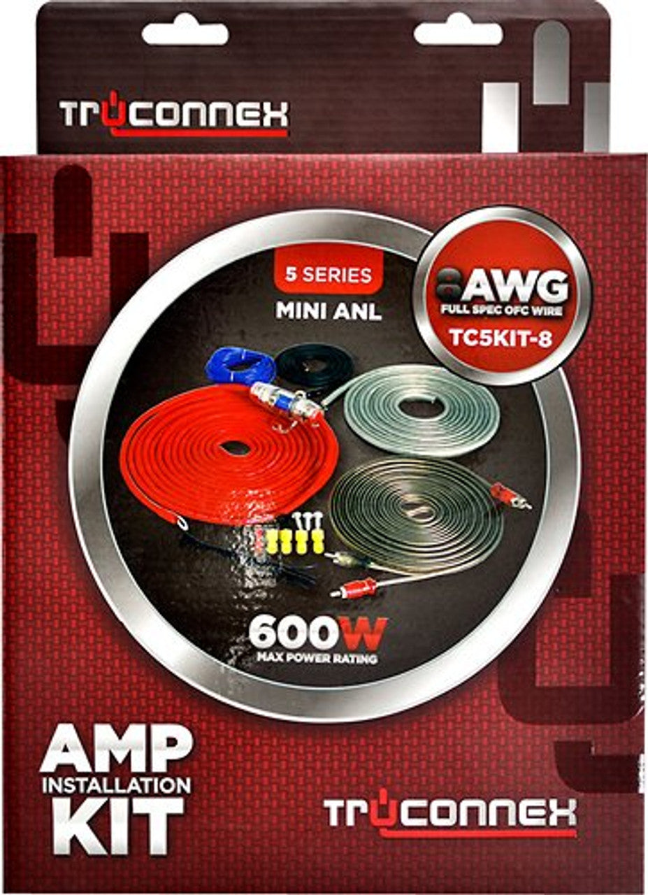 Fierce Audio TC5KIT-8 Power and Signal Installation Kit - 8 AWG - Up to 600W