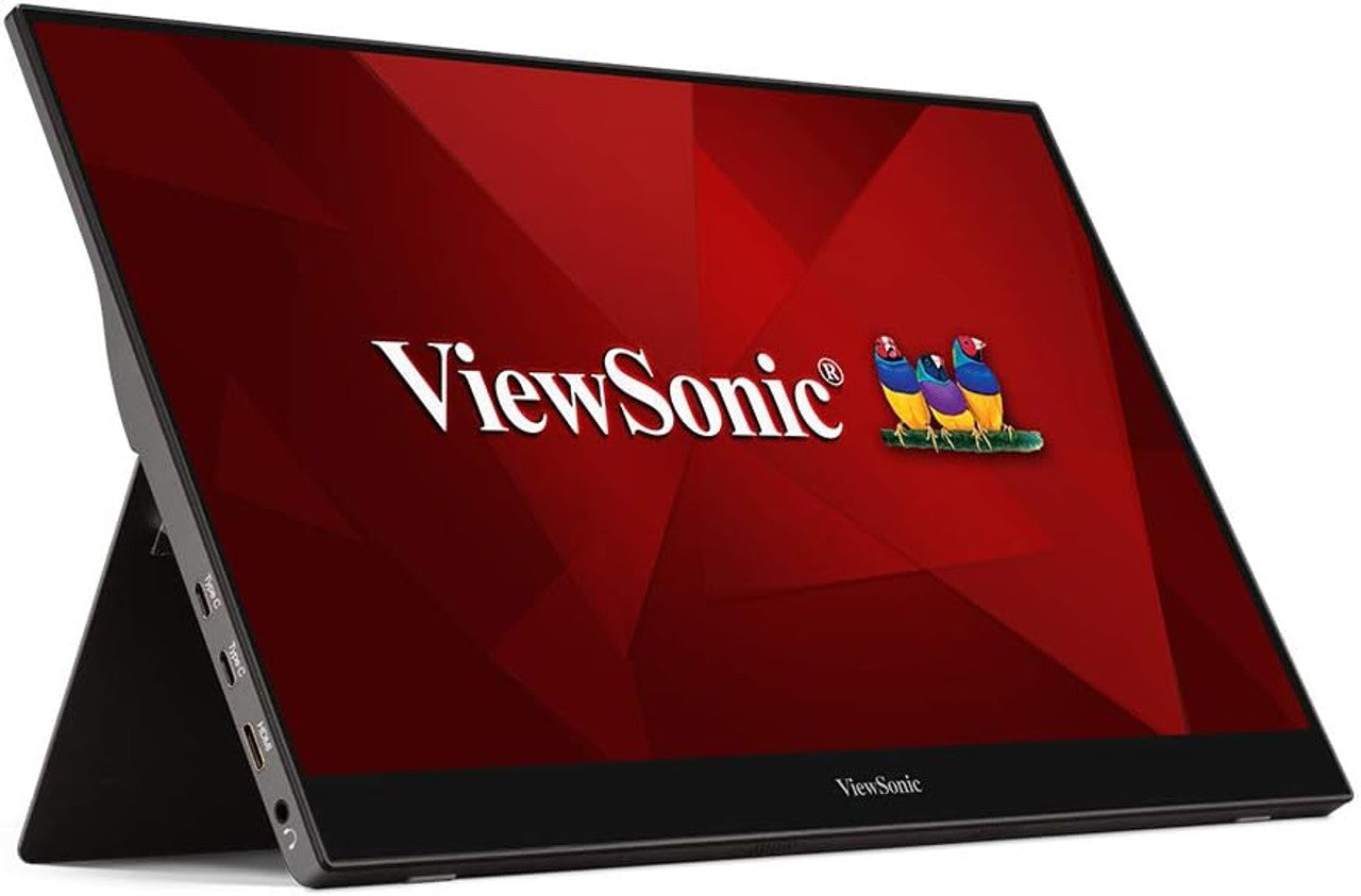 ViewSonic TD1655 15.6 Inch 1080p Portable Monitor with IPS Touchscreen, 2 Way Powered 60W USB C, Eye Care, Dual Speakers, Built-in Stand