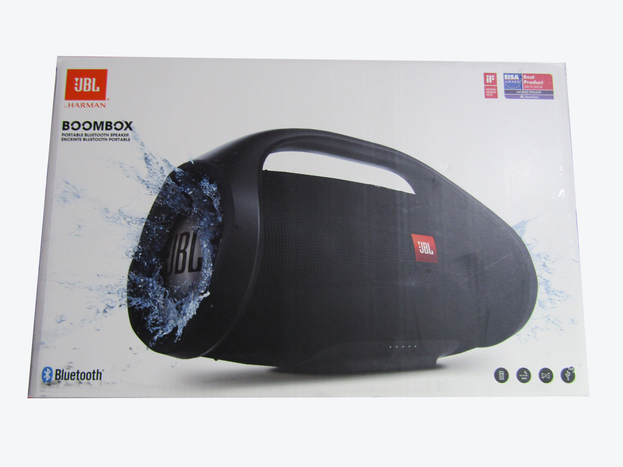 JBL Boombox, Waterproof Portable Bluetooth Speaker with 24 hours of Playtime Black LN
