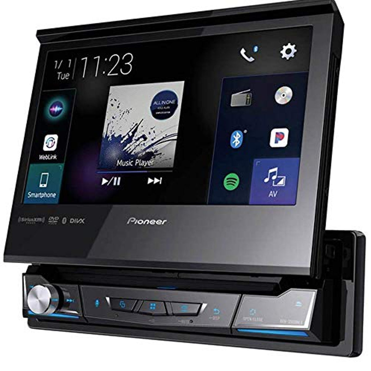 Pioneer AVH-3500NEX 1-Din 7-Inch Flip Out AV Receiver with Carplay and Android Auto