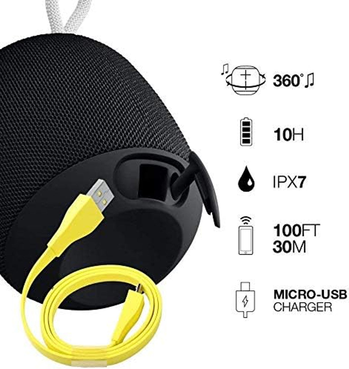 Logitech Ultimate Ears UE WONDERBOOM 2 Bluetooth Speaker - Wireless Boom Box Waterproof with Double-Up Connection (Non Retail Packaging) - (Deep Space)