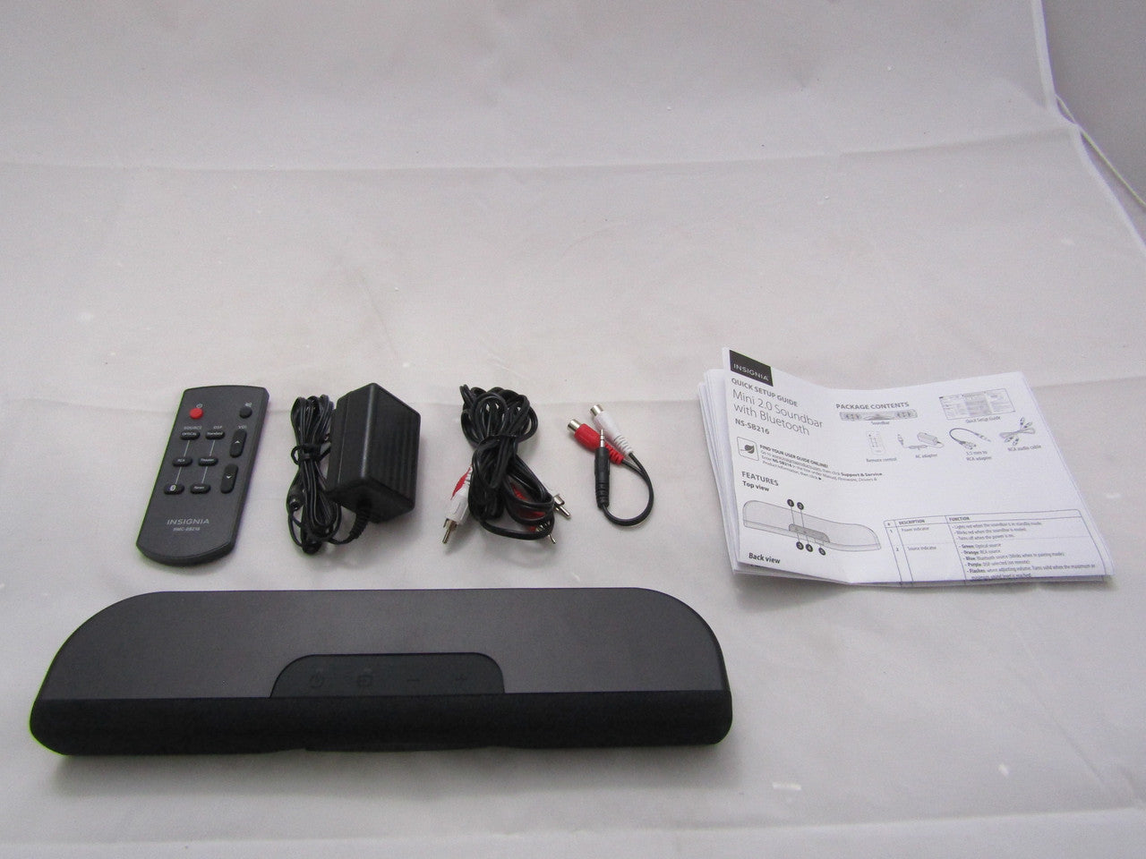 Insignia NS-SB216 2.0 Channel BlueTooth Mini Soundbar with Digital Amplifier LN