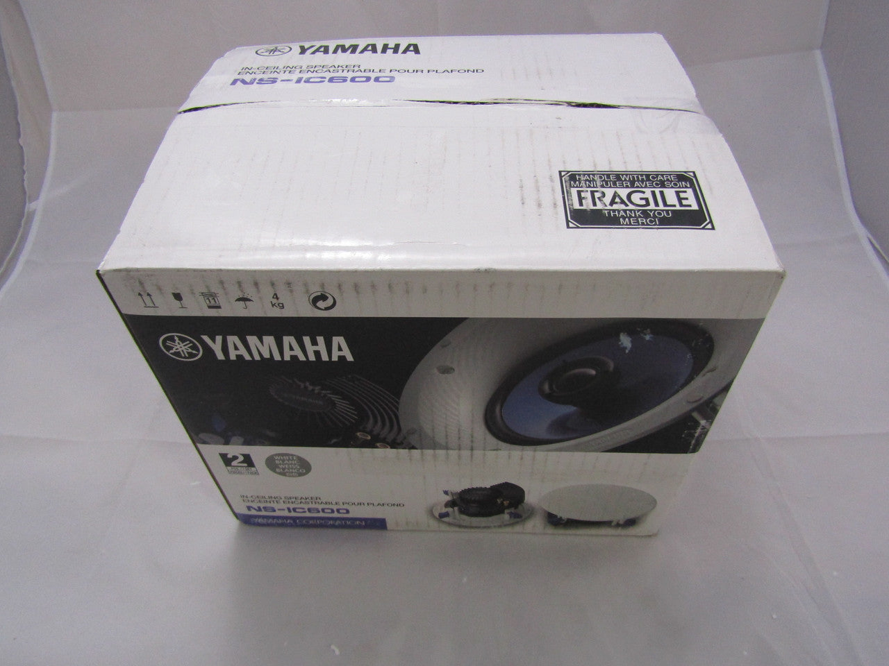 Yamaha NS-IC600 WH 6-1/2" 2-Way In-Ceiling Speakers (Pair) - White LN