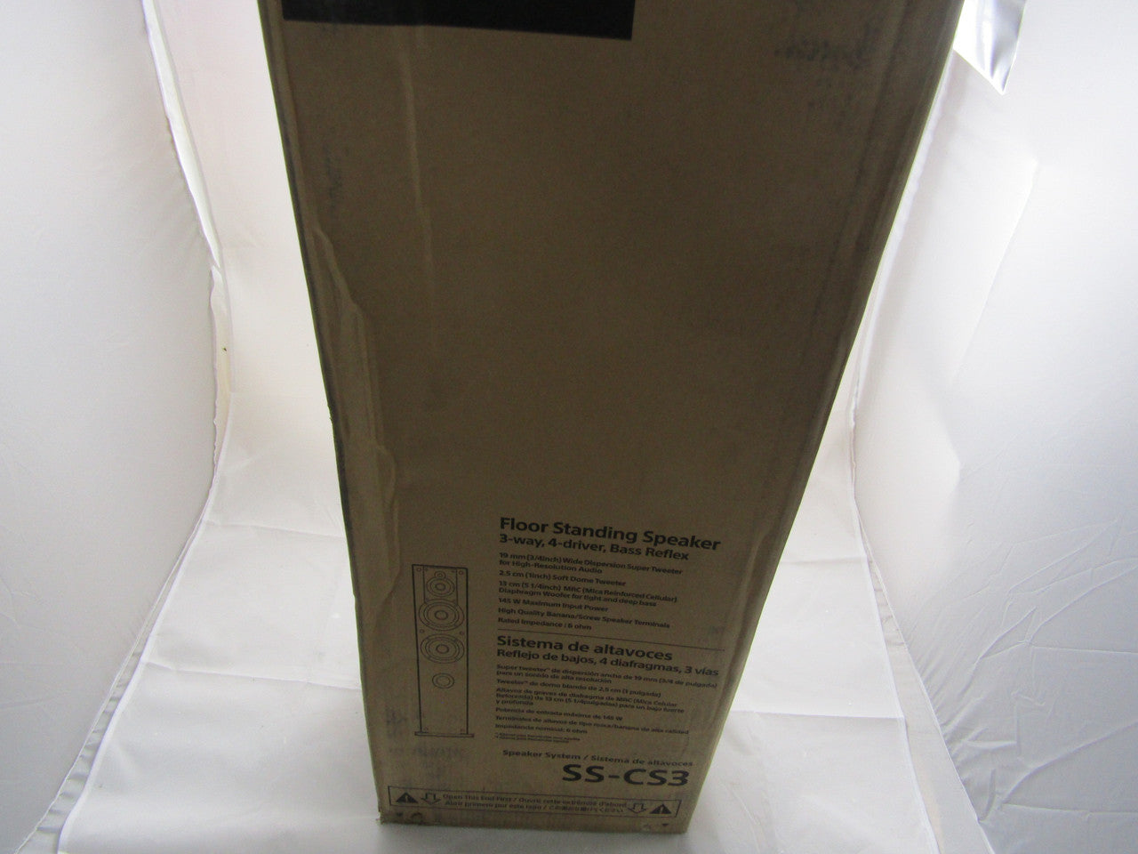 Sony SSCS3 3-Way Floor-Standing Speaker (Single) - Black LN