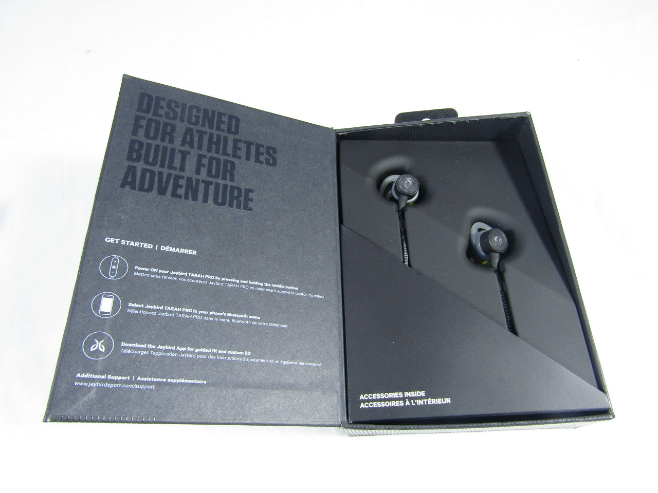 Jaybird Tarah Pro Bluetooth Waterproof Sport Premium Headphones, Black Flash VG