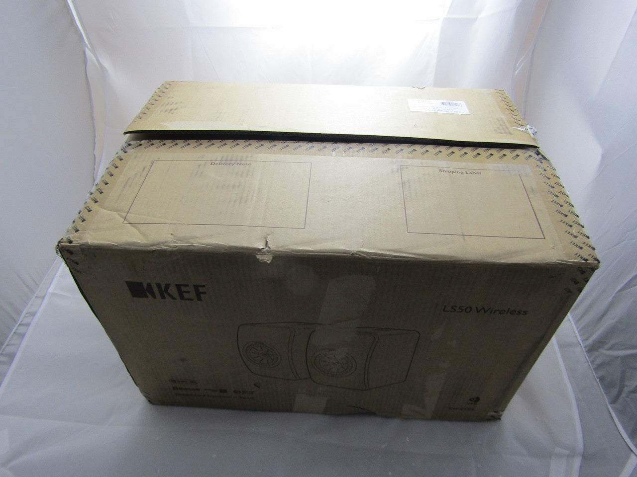 KEF - LS50 Hi-Res 5-1/4" 2-Way 230W Wireless Speakers (Pair) - Gloss White/Cooper LS50AWH LN