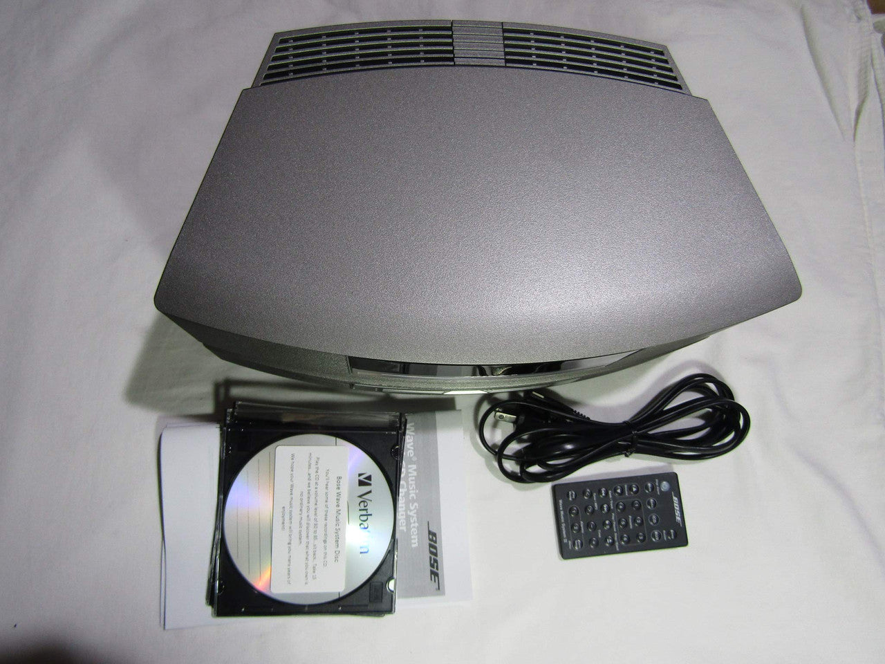 Bose Wave Music System III CD Radio and Bose Wave Multi-CD Changer Titanium Silver VG