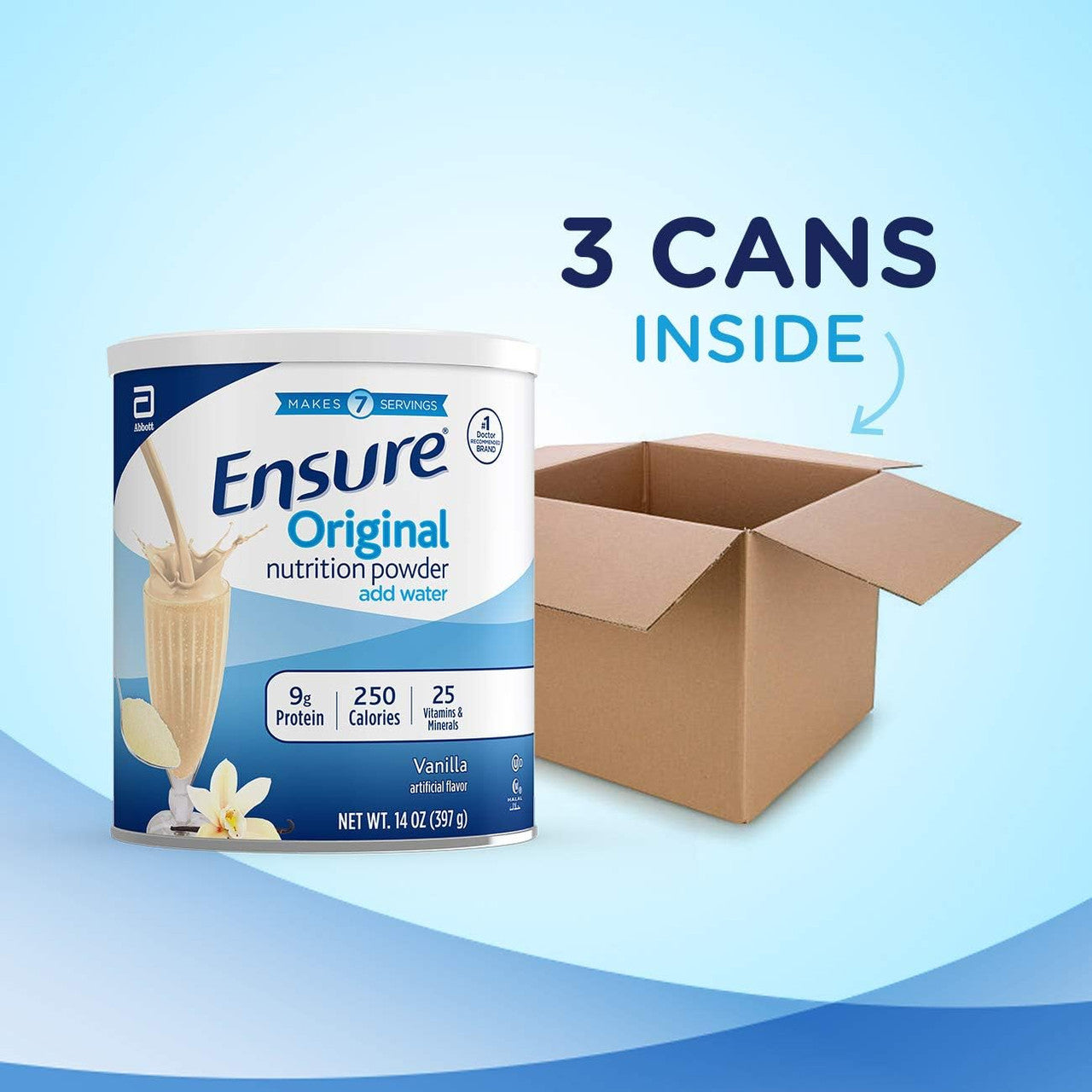 Ensure Original Nutrition Powder, Vanilla 14 Ounce (Pack of 3)