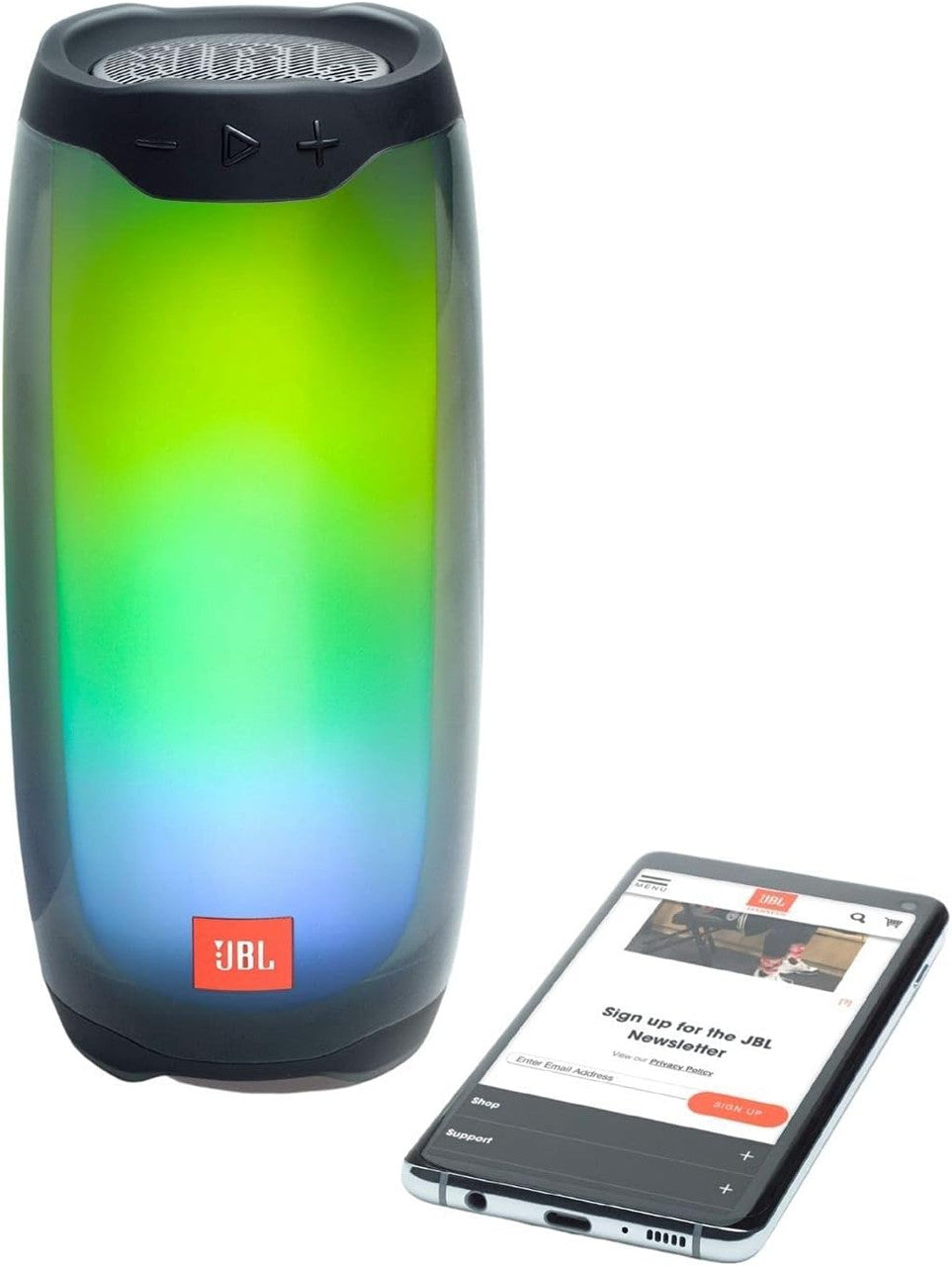 JBL Pulse 4 Waterproof Portable Bluetooth Speaker with Light Show Black VG