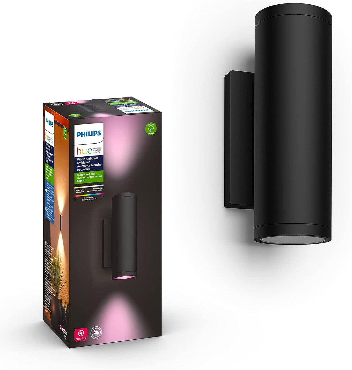 Philips Hue White and Color Ambiance Appear Outdoor Wall Light Fixture 1746330V7