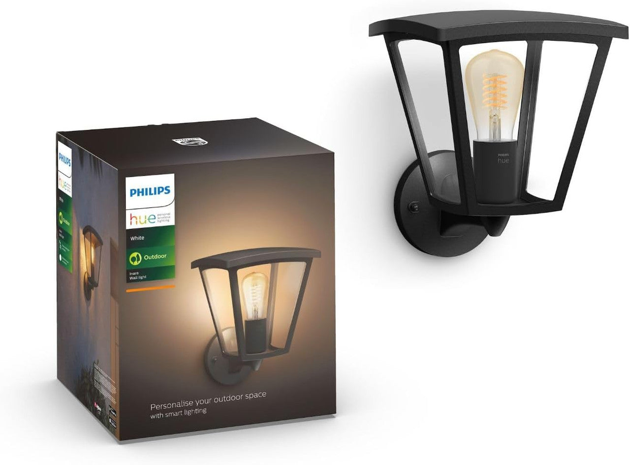 Philips Inara Outdoor LED Wall Light, Black 575605