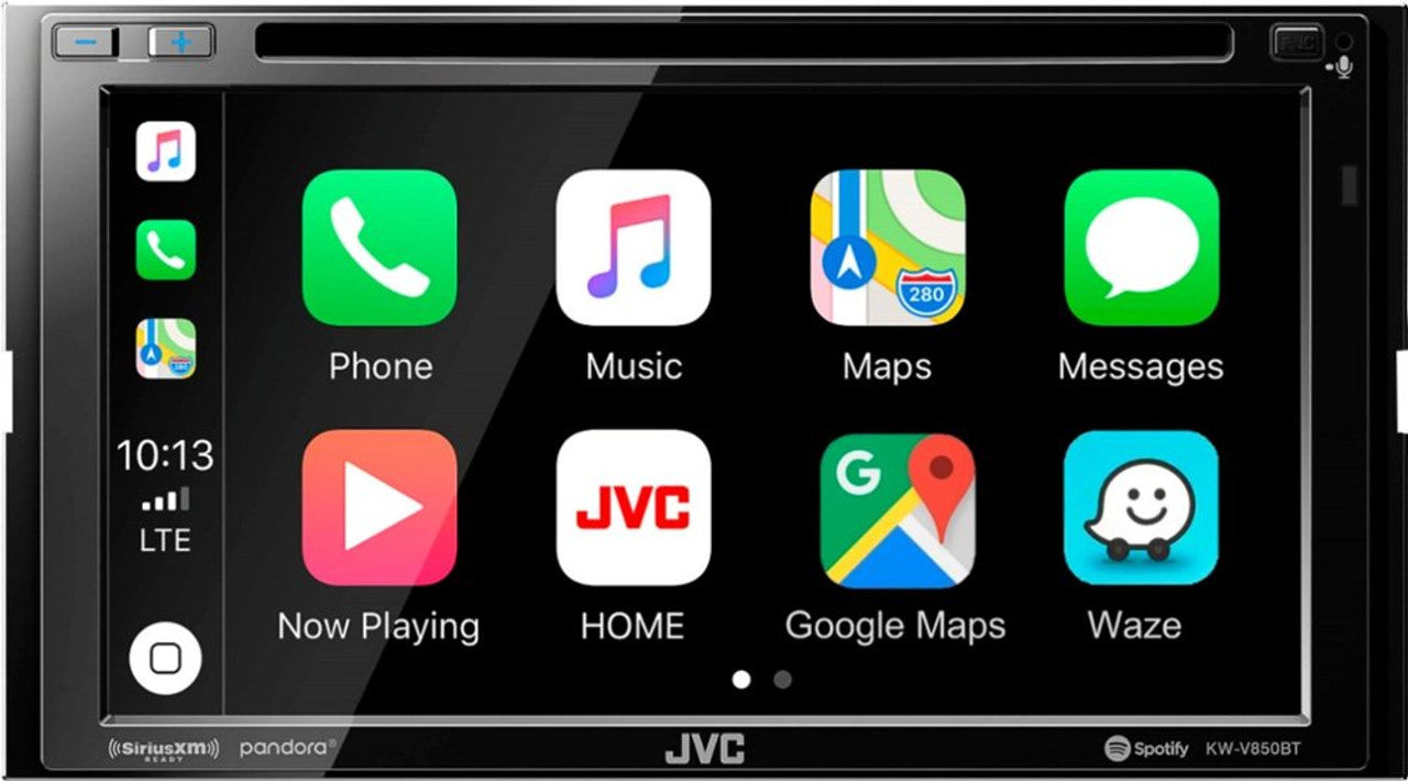 JVC KW-V850BT 6.8" Android Auto/Apple CarPlay Built-in Bluetooth In-Dash CD/DVD/DM Receiver VG