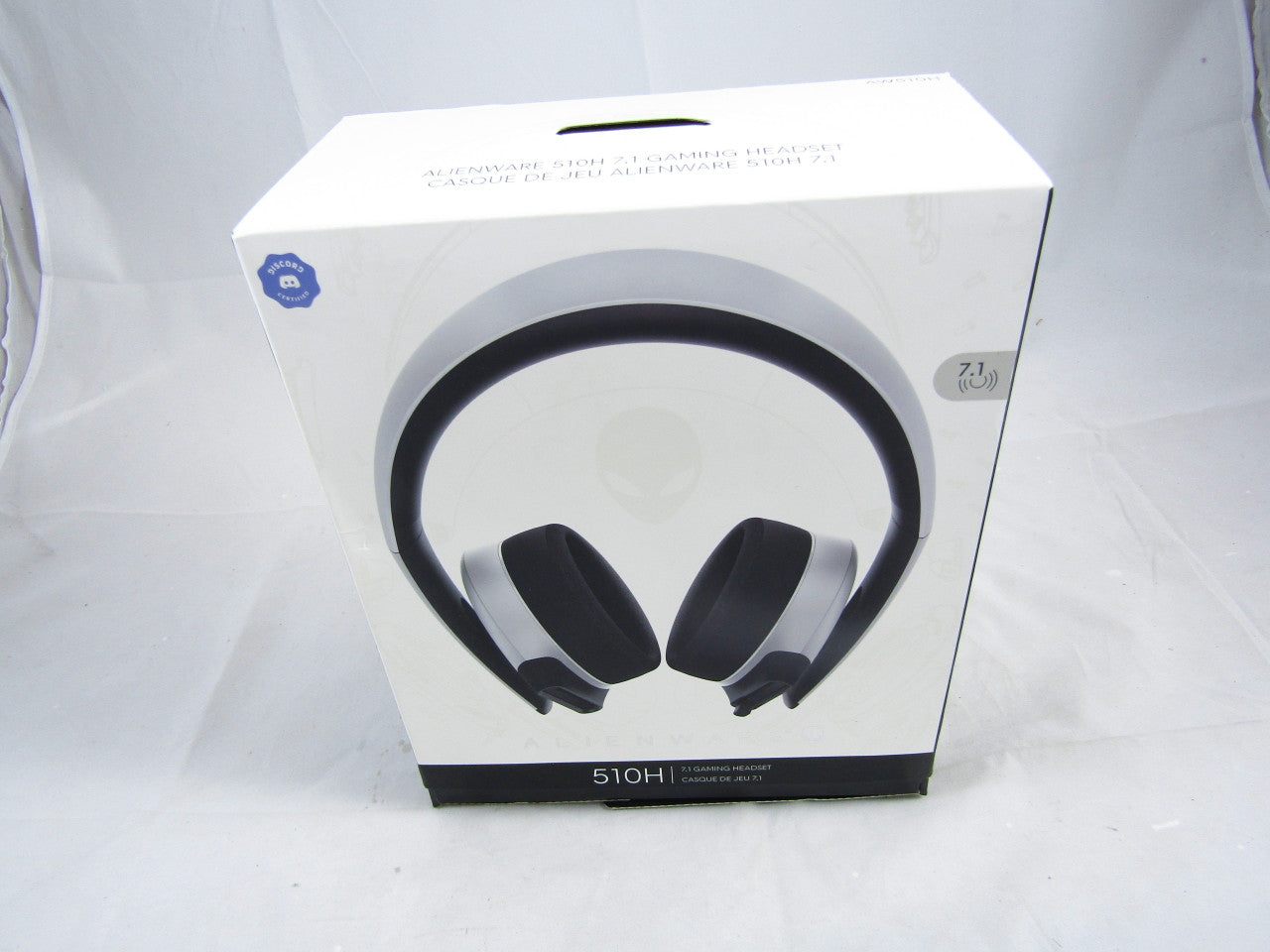 Alienware 7.1 PC Gaming Headset AW510H-Light: 50mm Hi-Res Drivers - Noise Cancelling Mic - Multi Platform Compatible(PS4,Xbox One,Switch) via 3.5mm Jack, Gray LN