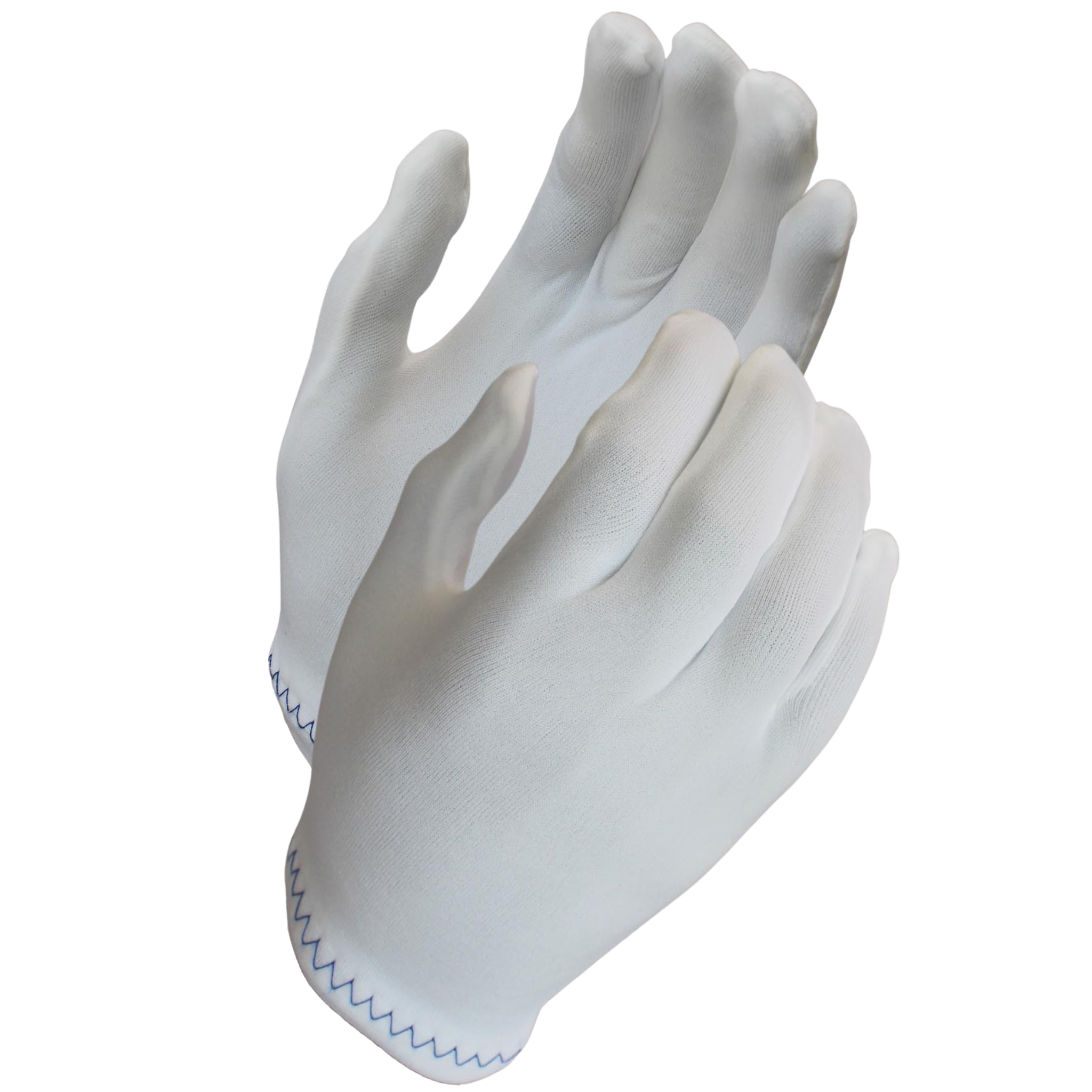 White Stretch Reversible Nylon Gloves <br> 6635/MEN'S