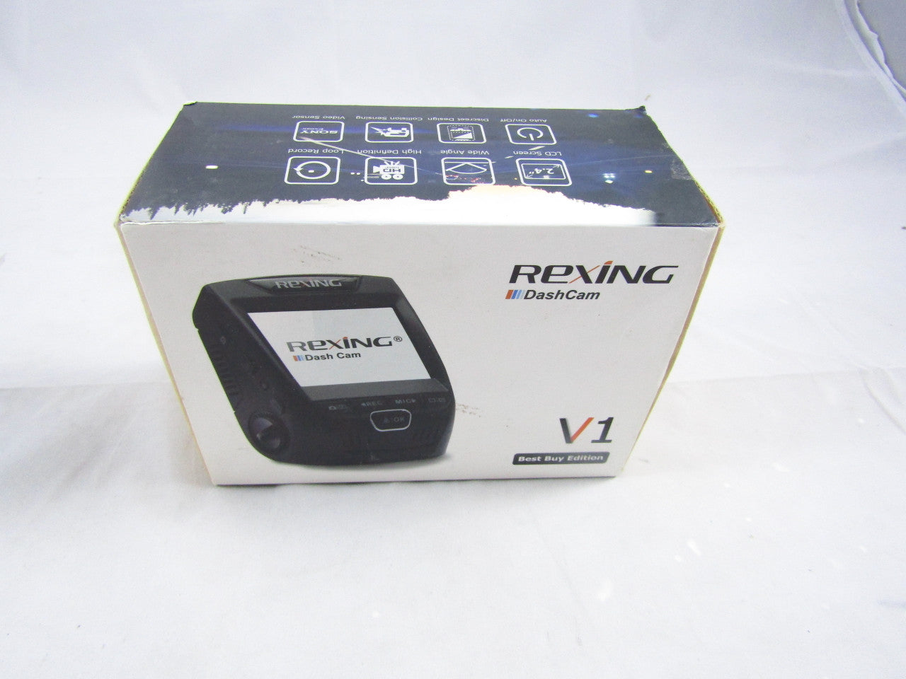 Rexing V1 Basic Dash Cam 1080P FHD DVR Car Driving Recorder with Sony Exmor Video Sensor, 2.4" LCD Screen 170°Wide Angle, G-Sensor, WDR, Parking Monitor, Loop Recording LN