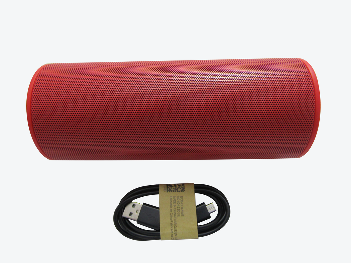 Insignia NS-SPBTWAVE2-R Wave 2 Portable Bluetooth Speaker Red VG