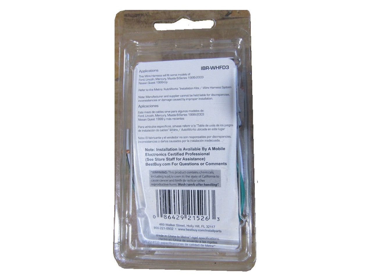 Metra IBR-WHFD3- Wiring Harness for Most 1998-2007 Ford, Lincoln, Mercury and Mazda