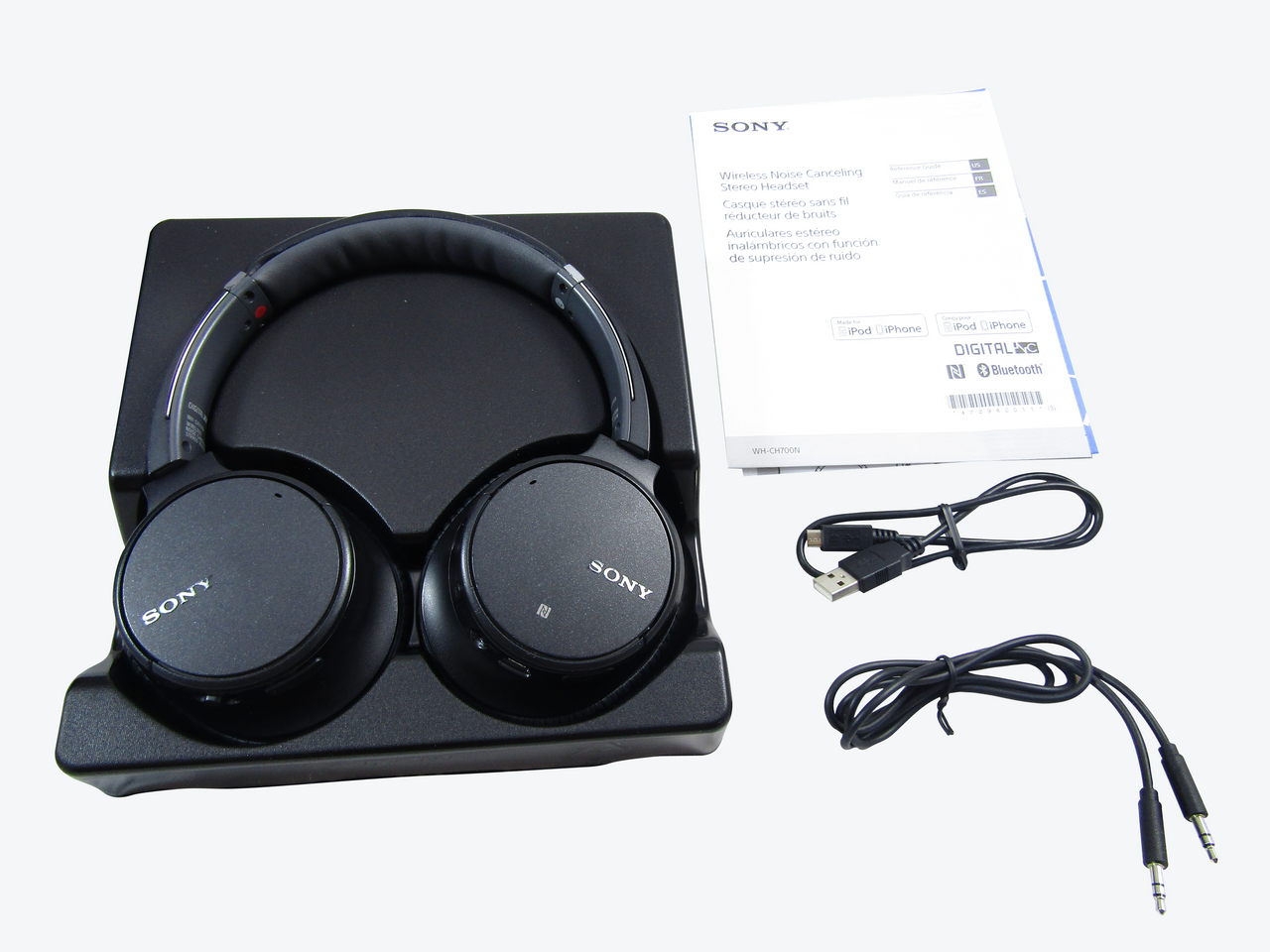 Sony WHCH700N or Sony WHCH710N Wireless Bluetooth Noise Canceling Over The Ear Headphones - Storage Protective Travel Carrying Bag Black VG