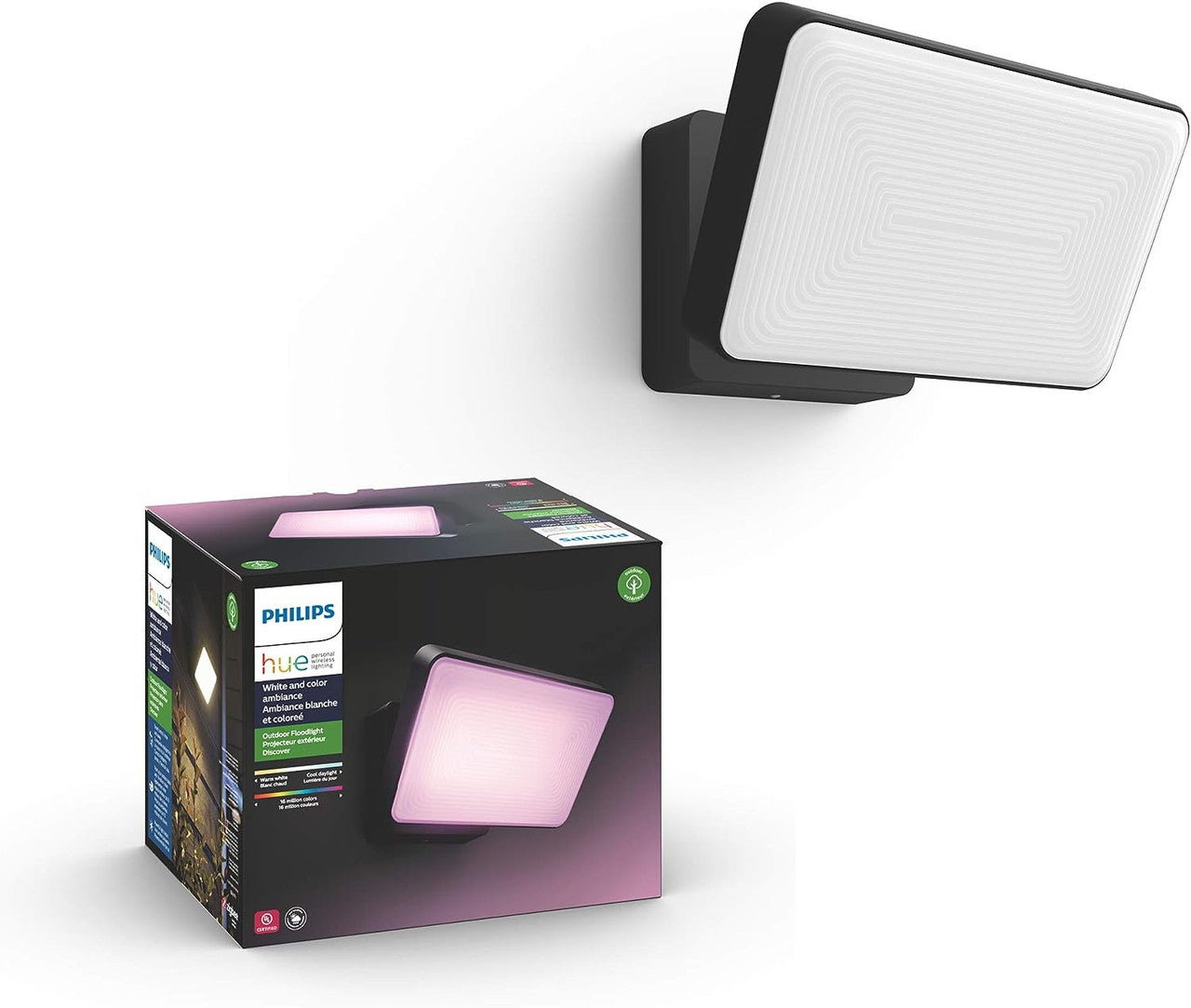 Philips Hue White and Color Ambiance Discover Outdoor Flood Light Fixture 1743530V7
