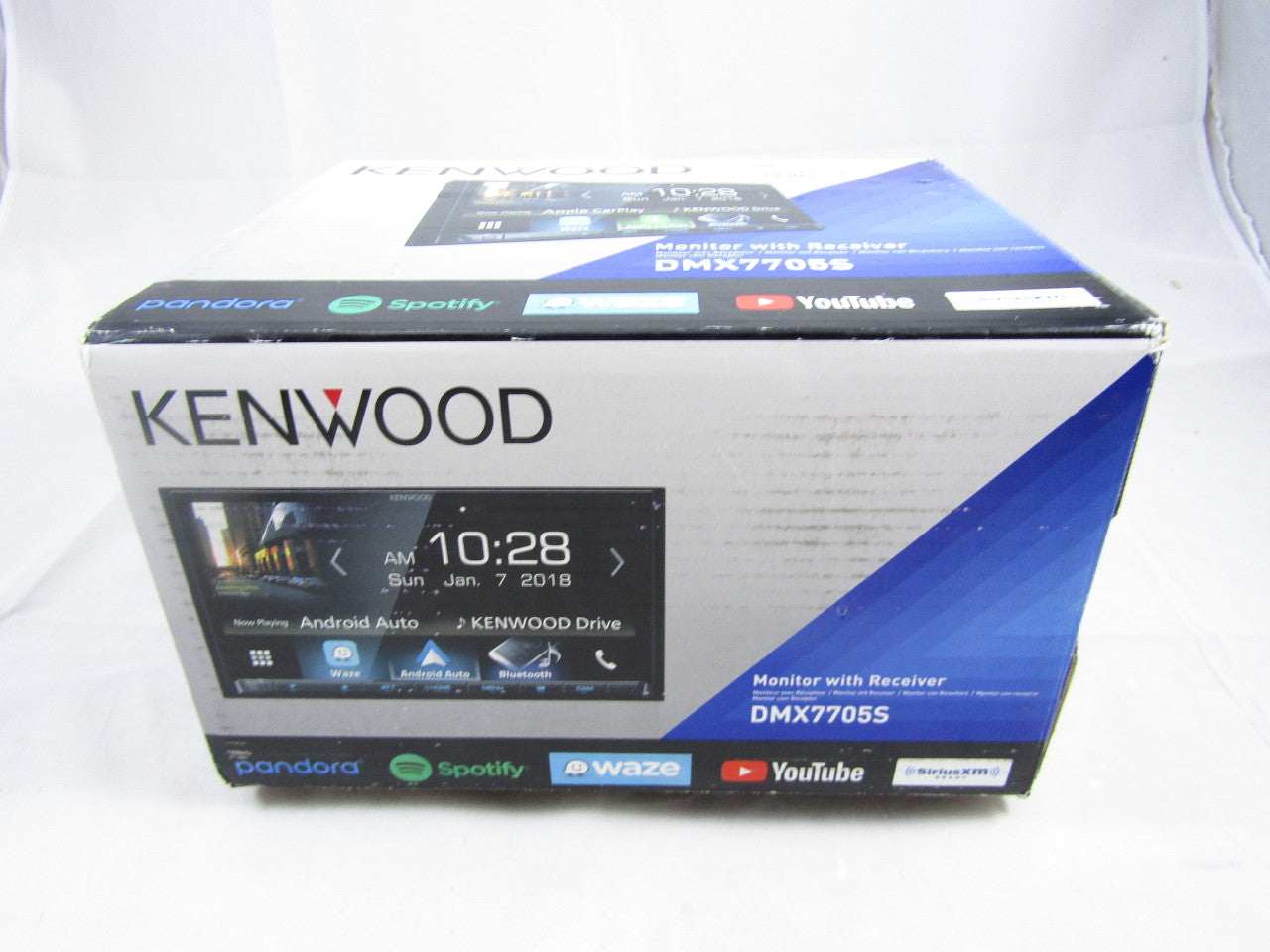 Kenwood DMX7705S 7" Built-in Bluetooth In-Dash Digital Media Receiver LN
