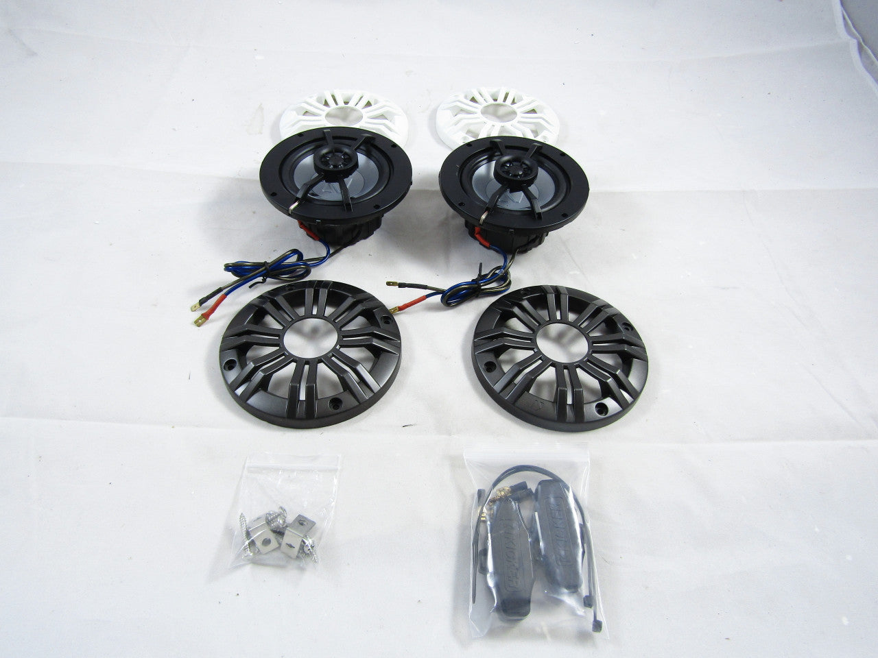 Kicker 41Km44cw 4" Marine Coaxial Speakers, Pair LN