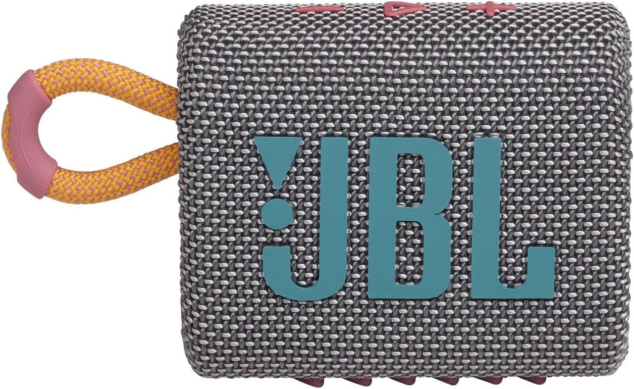 JBL Go 3 Portable Speaker with Bluetooth Waterproof and Dustproof Feature Gray VG