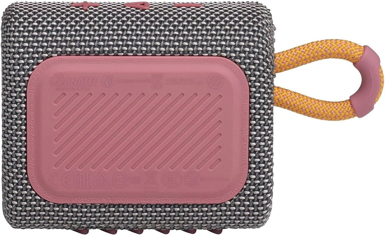 JBL Go 3 Portable Speaker with Bluetooth Waterproof and Dustproof Feature Gray VG