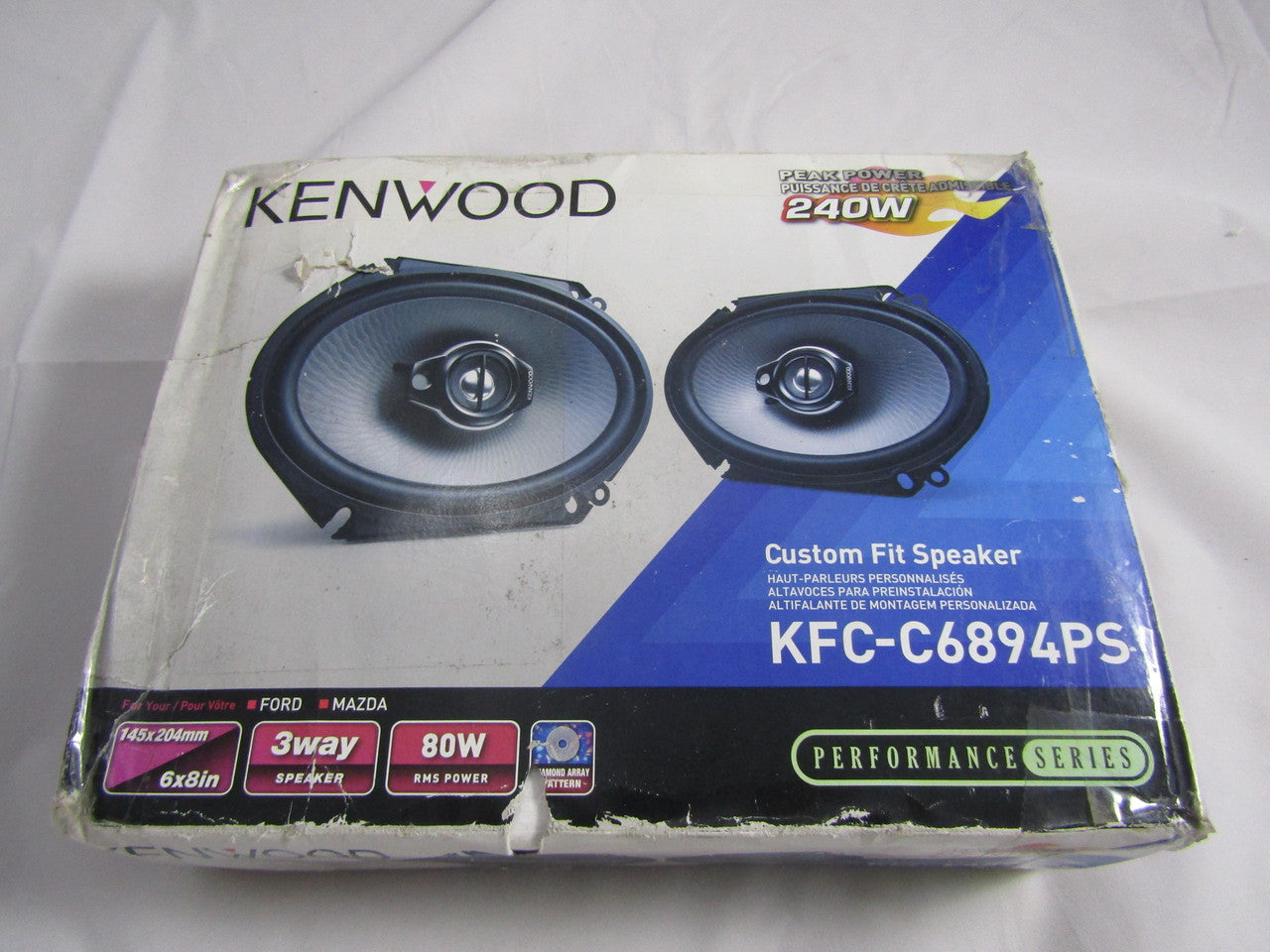 Kenwood KFC-C6894PS 6 x 8 Inches 3-Way Performance Series Speakers - Set of 2 LN