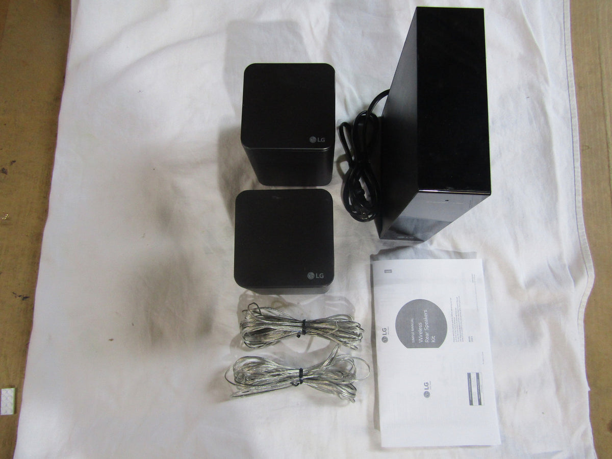 LG - Powered Wireless Rear Channel Speakers (Pair)  Black VG