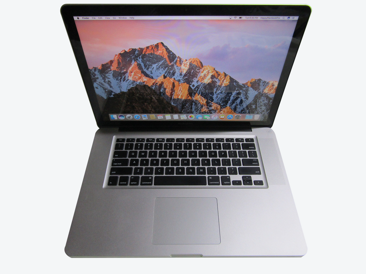 Apple MacBook Pro MD318LL/A 15.4” Laptop Intel QuadCore I7 2.2GHz 16GB DDR3 Memory 480GB SSD 1TB HDD No DVD Burner Mac OS Sierra VG