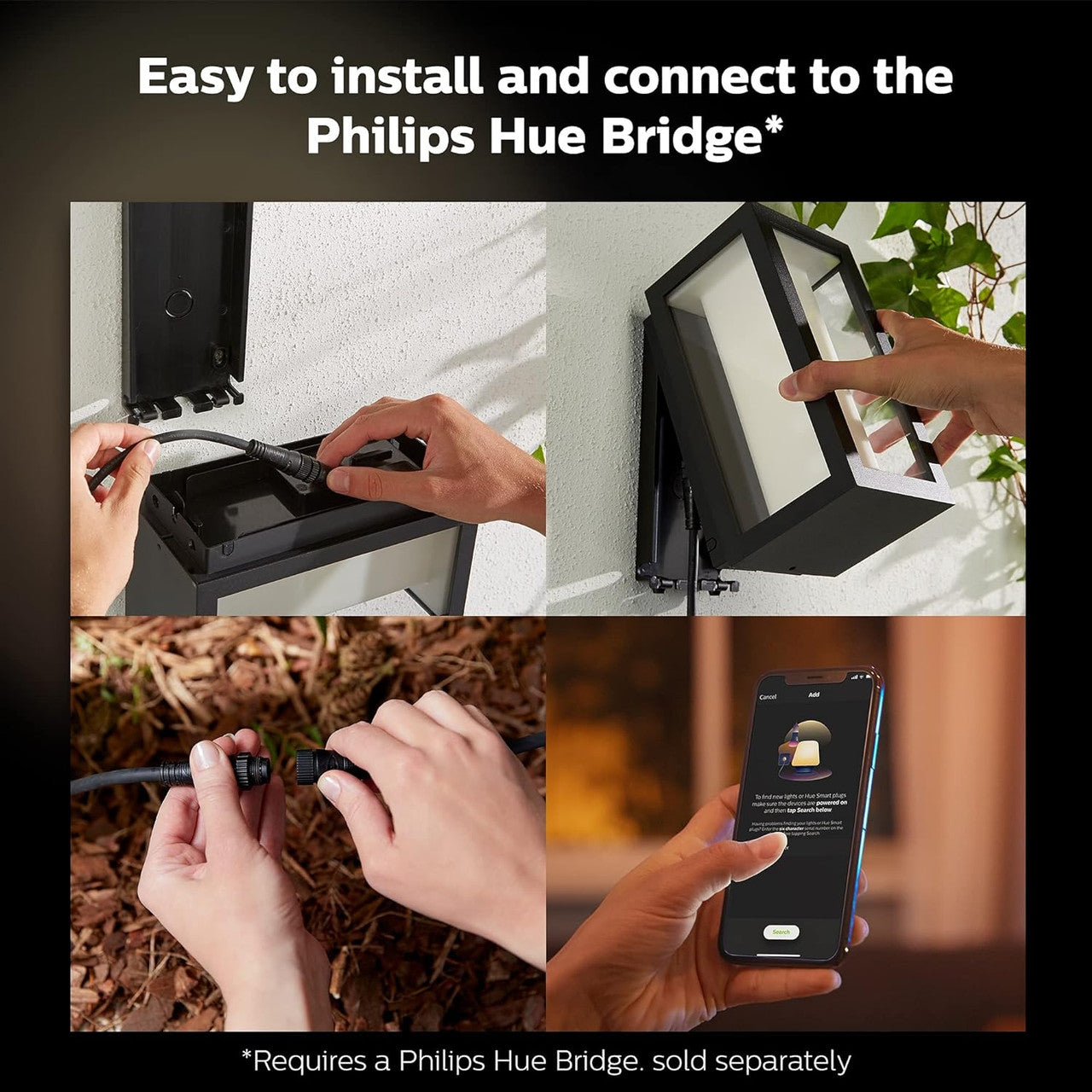 Philips Hue Impress Outdoor Wall light Black 1745930V7