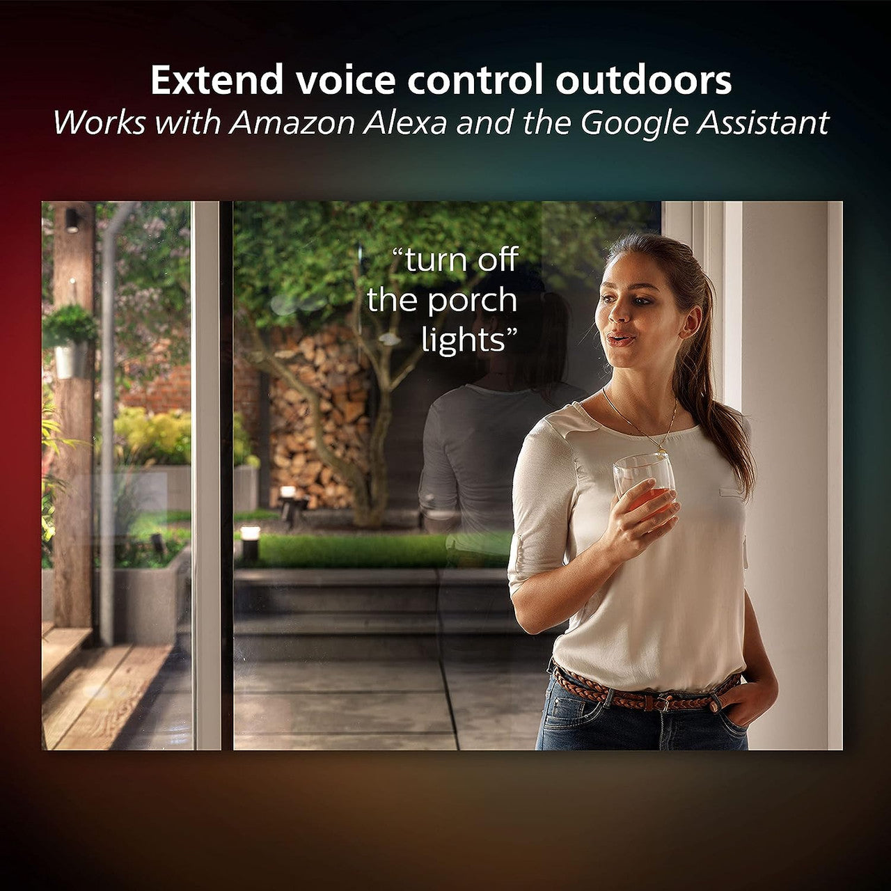 Philips Hue White and Color Ambiance Calla Outdoor Pathway Light Extension Kit Black 802082