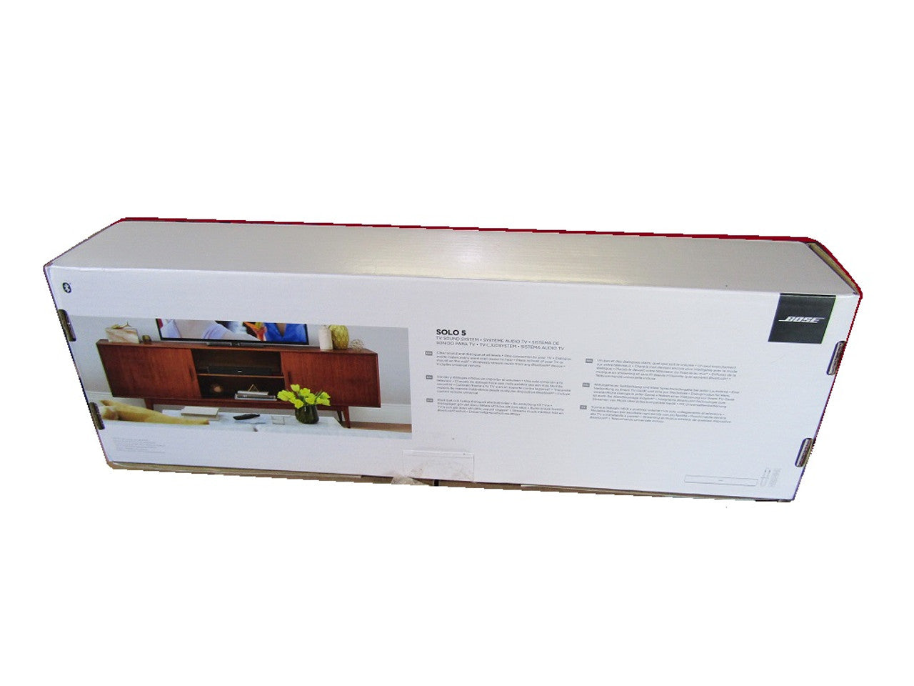 Bose Solo 5 TV sound system is a one-piece soundbar Black