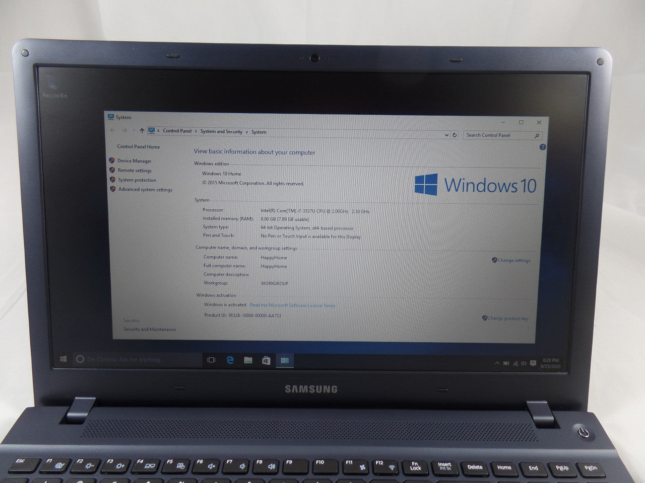 Samsung ATIV Book 4 NP470R5E-K02UB 15.6" Laptop Intel Core i7-3537U 8GB Memory 240GB SSD Mineral Ash Black VG