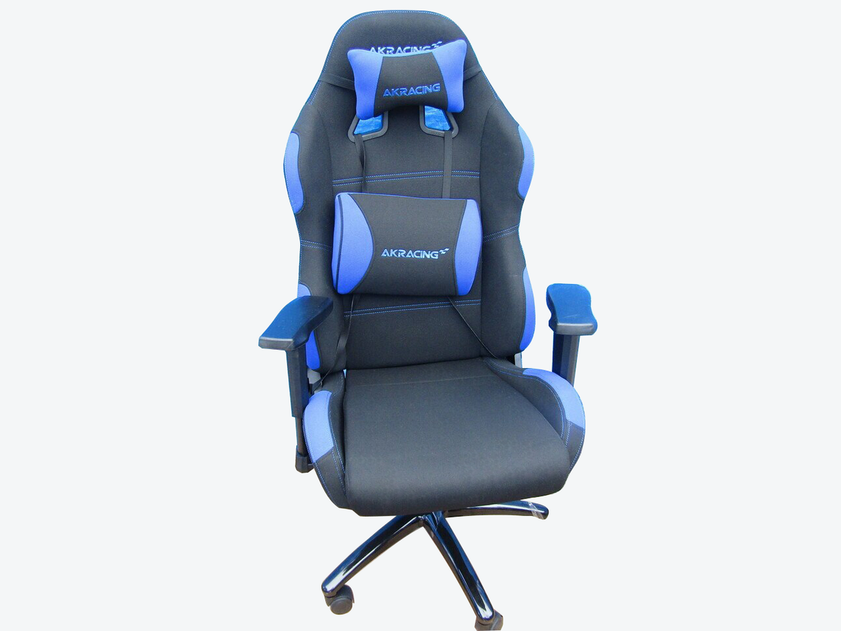 AKRacing Core Series EX-Wide Gaming Chair with Wide Seat, High and Wide Backrest, Recliner, Swivel, Tilt, Rocker and Seat Height Adjustment Mechanisms Black/Blue VG