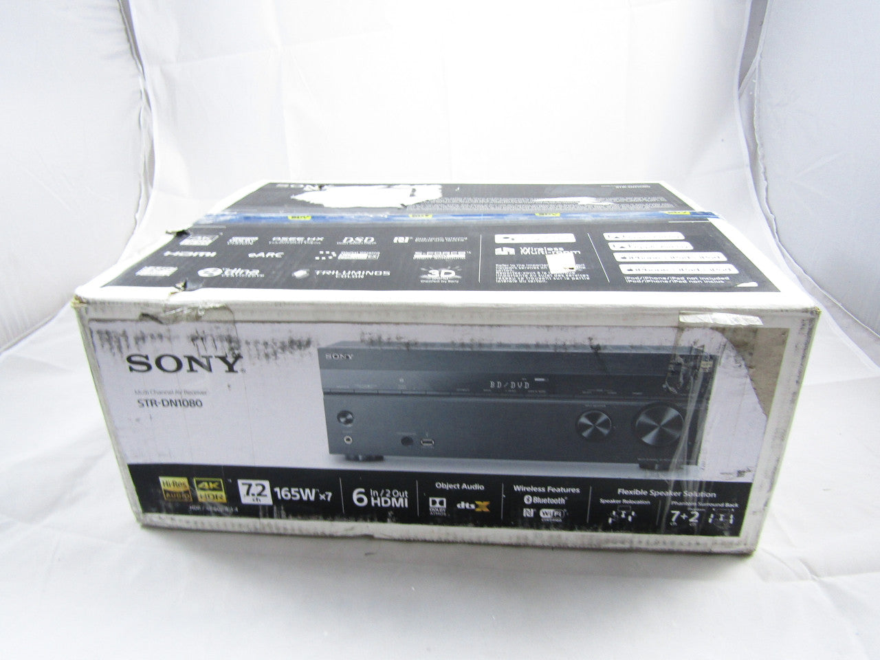 Sony STR-DN1080 7.2-ch Surround Sound Home Theater AV Receiver: 4K HDR, Dolby Atmos, Bluetooth, WiFi, Google Chromecast LN