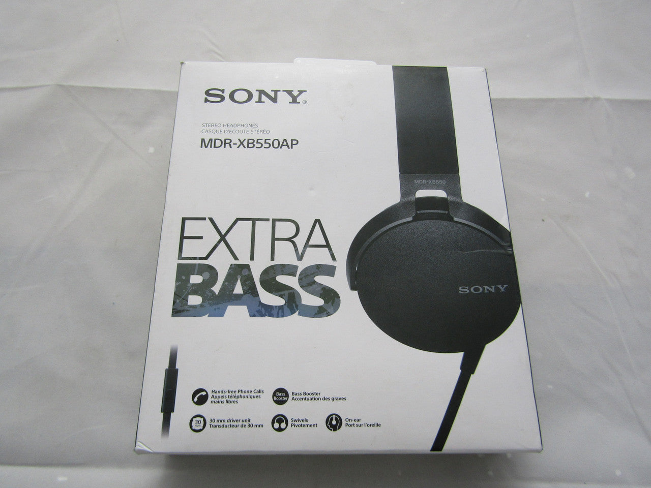 Sony XB550AP Extra Bass On-Ear Headphone, Black LN