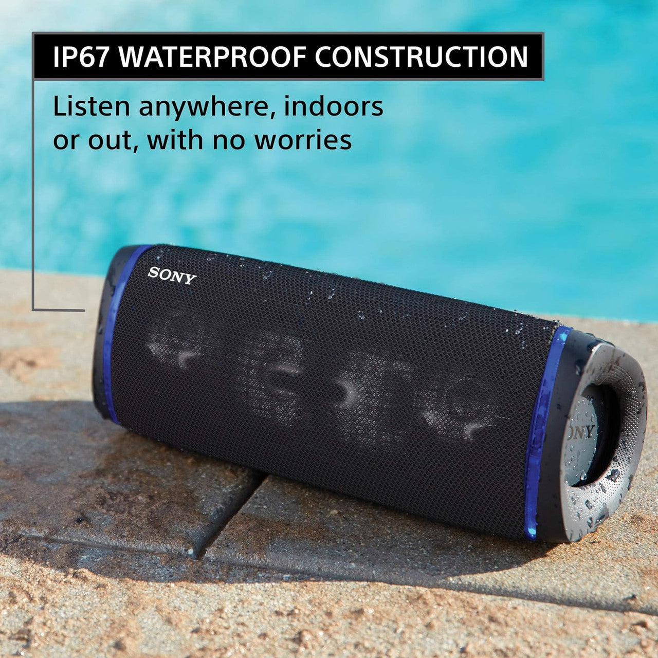 Sony SRS-XB43 EXTRA BASS Wireless Bluetooth Powerful Portable Speaker Black