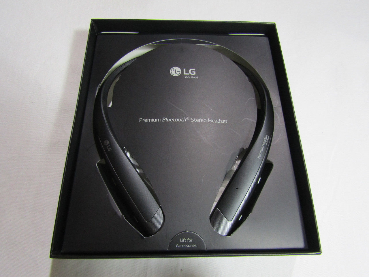 LG HBS-1125 Tone Platinum+ Bluetooth Wireless Stereo Headset with Fast Charge and Google Assistant Button, Black LN