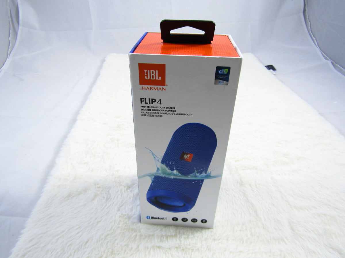 JBL Flip 4 Waterproof Portable Bluetooth Speaker Blue LN