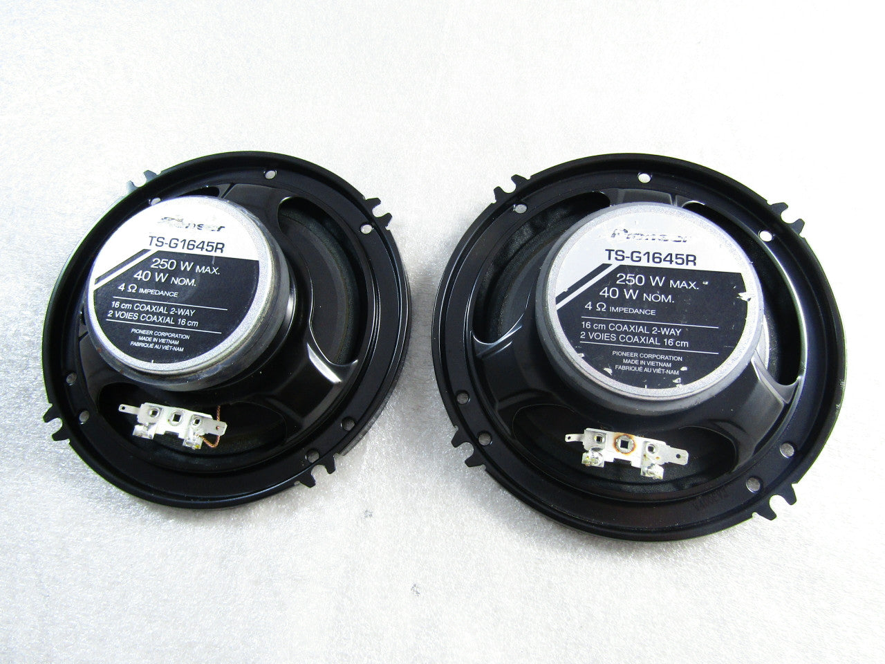Pioneer TS-G1645R 250W 6.5" 2-Way G-Series Coaxial Car Speakers Pair Black VG