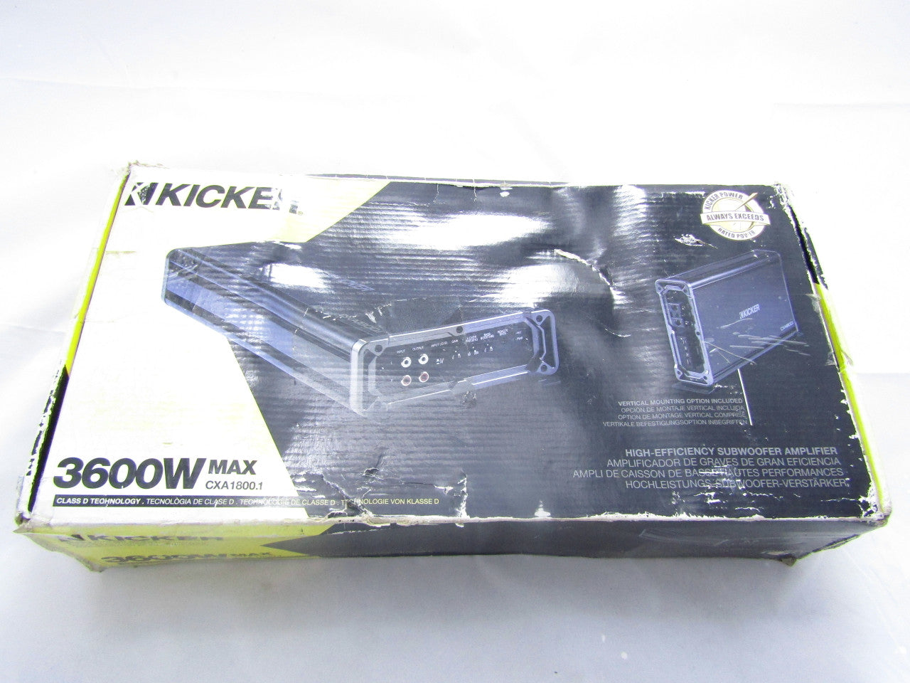 Kicker CX Series CX1800.1 1800W Mono Class D Mosfet Full-Range Car Amplifier LN