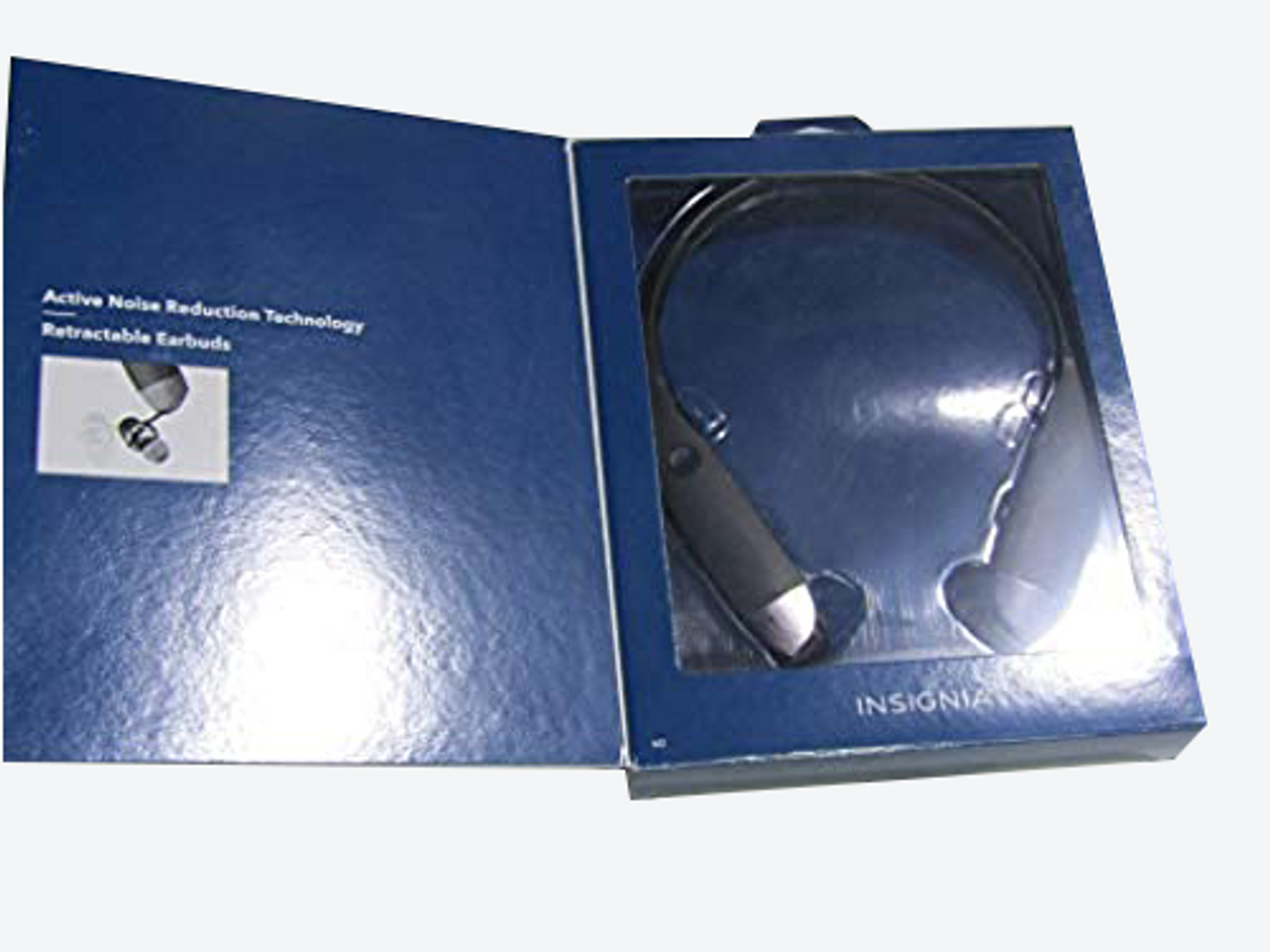Insignia Wireless in-Ear Behind-The-Neck Noise Reduction Headphones (NS-CAHBTEBNC-B) Black LN