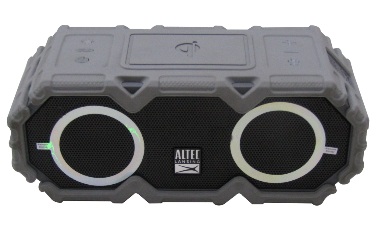 Altec Lansing IMW580 Lifejacket Jolt Heavy Duty Rugged and Waterproof Portable Bluetooth Speaker with Qi Wireless Charging, 20 Hours of Battery Life, 100FT Wireless Range and Voice Assistant 1