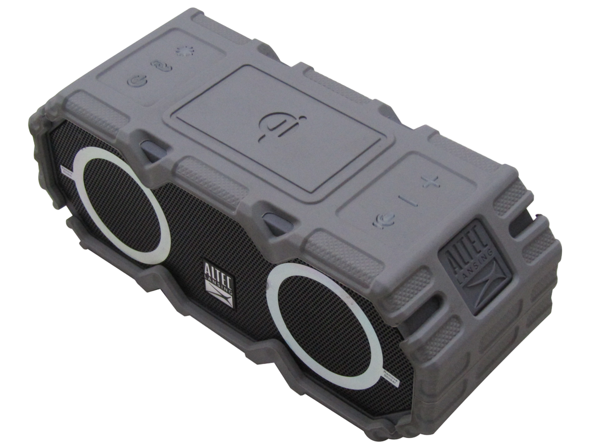 Altec Lansing IMW580 Lifejacket Jolt Heavy Duty Rugged and Waterproof Portable Bluetooth Speaker with Qi Wireless Charging, 20 Hours of Battery Life, 100FT Wireless Range and Voice Assistant 3